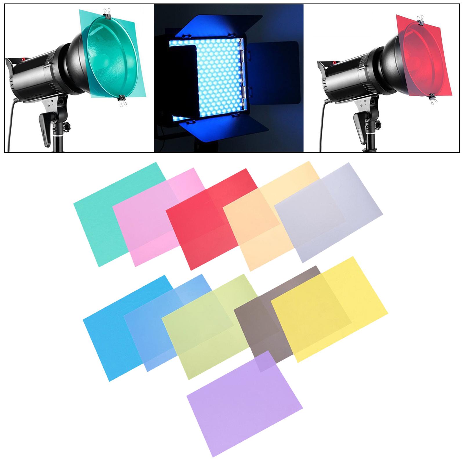 Color Lighting Gel Filter Multicolor gel lights Filters Color Gel Filter Kit for Theaters