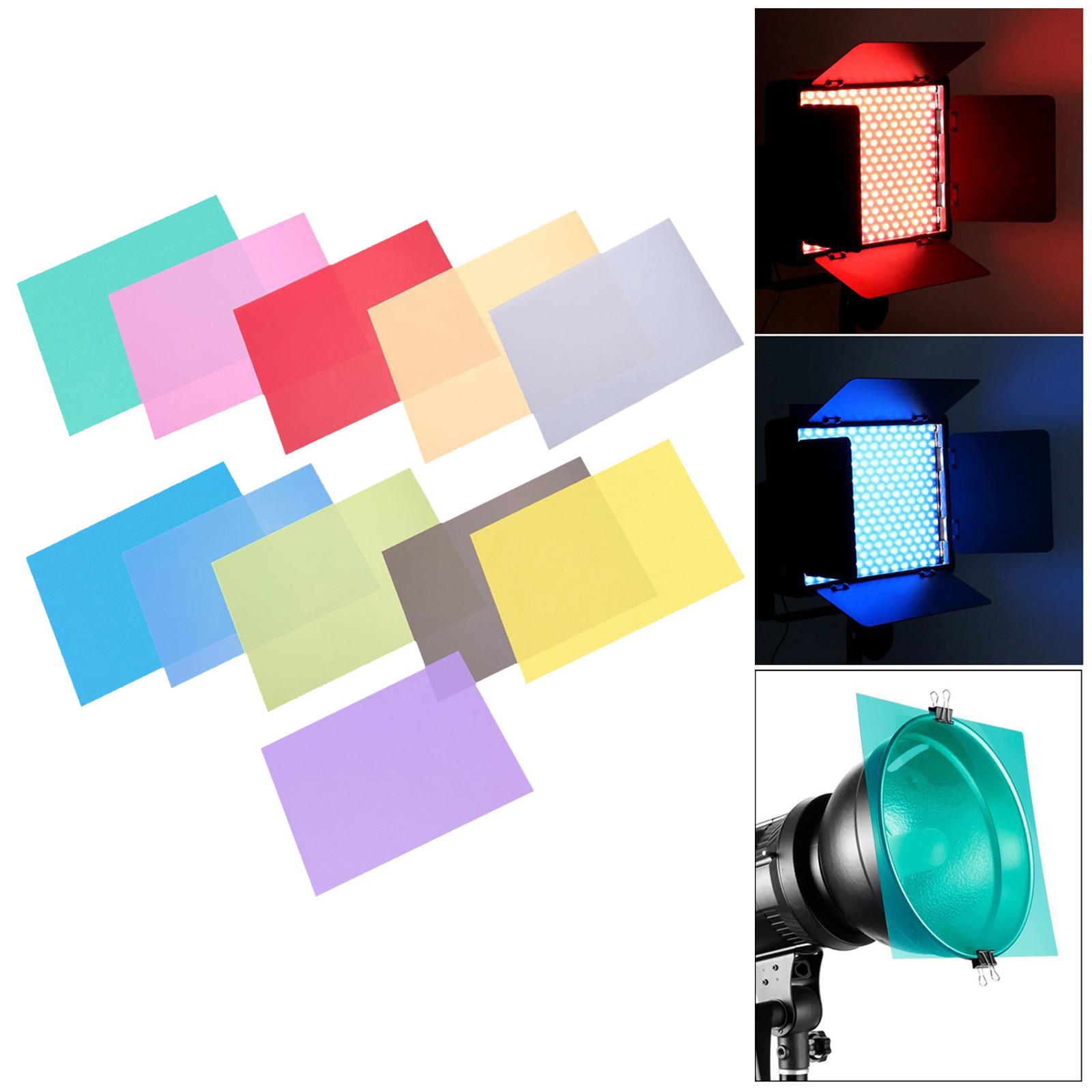 Color Lighting Gel Filter Multicolor gel lights Filters Color Gel Filter Kit for Theaters