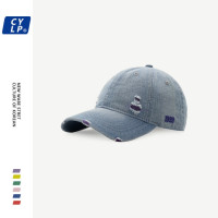 Американская уличная Ретро джинсовая рваная стандартная женская летняя повседневная универсальная бейсболка с козырьком и вышивкой для мужчин