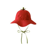 Шляпа с мультяшным клубничным козырьком для девочек, Весенняя Милая забавная рыболовная шляпа с большими полями, 2023