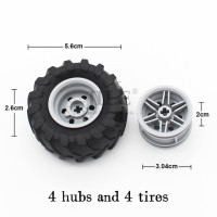 MOC техническая шина, ступица колеса, кирпичи для автомобиля 56145 15413 44309 61481 55976, строительные блоки совместимы с высокими технологиями