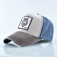 Бейсбольная Кепка унисекс для мужчин и женщин модная бейсболка с вышивкой животных бейсболки весна-лето кепки хлопок потертый деним хип-хоп козырек