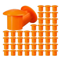 100 шт. пластиковые защитные колпачки Колпачки для арматуры от 3 до 7, оранжевого цвета, 2,36X2,17X1,5 дюймов