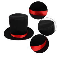 Шляпа для магиков, черная шляпа для магических представлений, шляпа для карнавала, ночного клуба, шляпа для джазовых выступлений