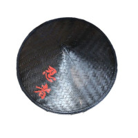 Бамбуковая плетеная шляпа-Панама, шапка-девочка, шапка для съемки фильмов и телевидения, сценическая черная Бамбуковая Шляпа с большими волнами