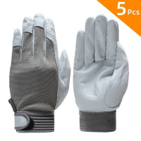 Кожаные рабочие перчатки HENDUGLS, износостойкие защитные рабочие перчатки класса D для мужчин, перчатки для сада, 5 шт., 508