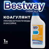 Коагулянт - средство для очистки воды от взвешенных частиц Bestwаy 1,1 кг / Против помутнения воды Bestway KO1.1LBW