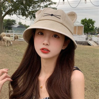 Панама с котом для мужчин и женщин, милая пляжная шляпа с защитой от УФ излучения, летняя Солнцезащитная Складная, кепка для активного отдыха