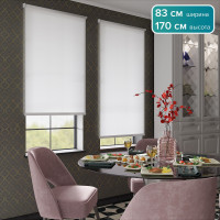 Рулонная штора PIKAMO однотонная 83*170 см, цвет: белый рулонные жалюзи шторы для комнаты спальни кухни дома