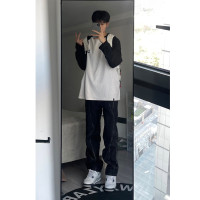 美式vibe紮染牛仔褲夏季薄款痞帥高級感褲子設計感微喇修身直筒褲