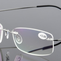 Очки для чтения без оправы унисекс, ультралегкие магнитные пресбиопические из титана с эффектом памяти, с силой + 1,0 ~ + 4,0