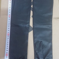 Женские длинные перчатки из искусственной кожи, теплые уличные перчатки, 2 цвета, 2018