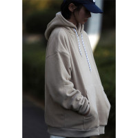 Nobodyknows日系基礎cityboy320G舒適搖粒絨寬鬆廓形男女連帽運動衫