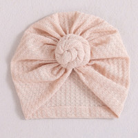 Однотонные детские головные уборы, большой пончик, шапки для маленьких девочек, тюрбан, повязка на голову, детская шапочка, шапочка, реквизит для фотосъемки новорожденных