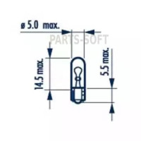 NARVA 17073 17073 W2.3W 12V 2.3W   А/ЛАМПЫ - NARVA NARVA