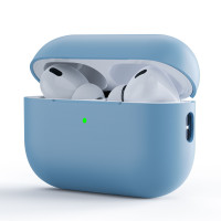 Ультратонкий силиконовый чехол NAM для наушников  Apple AirPods Pro2 / кейс  футляр футляр для Apple AirPods Pro (2nd generation), небесно-голубой