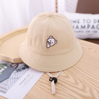 Панама детская с мультяшным медведем, мягкая хлопковая шляпа от солнца, для мальчиков и девочек, на весну-лето