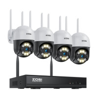 ZOSI 2K PTZ беспроводная камера безопасности Система 3MP панорамирование/наклон IP камера s наружная внутренняя 8CH 3MP WiFi CCTV NVR