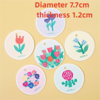 Круглая древесная целлюлоза, хлопковая тарелка для мытья посуды, вытирать Мультяшные цветы, брикет, сжатая губка, средство для мытья посуды