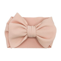 Модная эластичная широкая повязка для волос с бантом ручной работы, 18*12 см, однотонная повязка на голову с большим бантом для малышей, головной убор для маленьких девочек, праздничные подарки