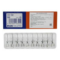 KOITO 1583 Лампа&nbsp;12V&nbsp;W5W&nbsp;5W&nbsp;W2,1x9,5d&nbsp;KOITO&nbsp;1&nbsp;шт.&nbsp;картон&nbsp;1583