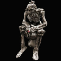 Модный брелок для ключей, мужская бижутерия в виде скелета с ужасной подвеской, подарок для Хэллоуина