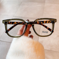 Модные квадратные очки SO & EI, женские очки в ретро стиле, прозрачные очки с защитой от синего света, мужские Оптические леопардовые очки с заклепками, оправа