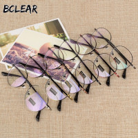 Мужские и женские очки BCLEAR, круглая оправа в стиле ретро, очки из металлического сплава, очки унисекс в плоской оправе, S801