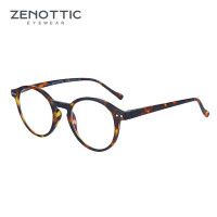 ZENOTTIC ретро круглые очки для чтения анти-синий светильник Блокировка гибкий светильник вес читателей модный дизайн для женщин мужчин от 0 до 4,0