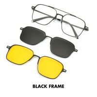 LM металлические 3 в 1 новые стильные очки с магнитным зажимом в оправе трендовые поляризованные солнцезащитные очки для мужчин 2022 оптические компьютерные очки UV400