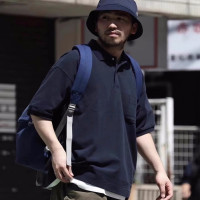 NANAMICA H/S Polo Shirt日系復古寬鬆純色翻領短袖t恤POLO衫23SS