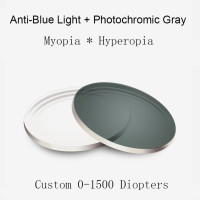 Фотохромные линзы для очков с блокировкой сисветильник 1,56 1,61 1,67 Асферические Линзы для очков при близорукости и дальнозоркости оптические линзы UV