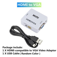 LccKaaa 1080P HDMI-совместимый адаптер VGA преобразователь с аудио HDMI2VGA кабель для ПК ноутбука