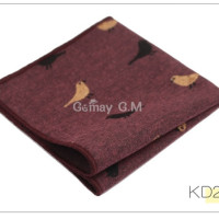 Men square handkerchief bird feather printing casual suit pocket towel suit accessories on behalf of a spot