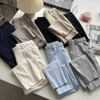 神褲終於來啦！小優純緣女士OL通勤氣質顯瘦修身EZY休閒九分西褲