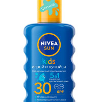 Детский солнцезащитный спрей NIVEA Sun Играй и купайся SPF 30, сверхводостойкий, 200 мл