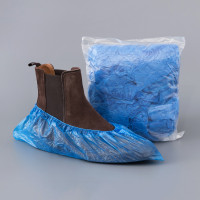 WELL Бахилы медицинские одноразовые СУПЕР ПРОЧНЫЕ, 25 пар (50 шт.) / синие, размер 40х14 см, толщина 80 мкм..