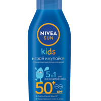 Детский солнцезащитный лосьон NIVEA Sun Играй и купайся SPF 50+, сверхводостойкий, 200 мл