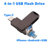 USB-флеш-накопитель 4 в 1 для iPhone, 16-128 ГБ