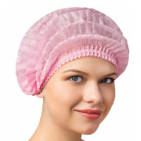 Чистовье / Шапочка "Шарлотка" одноразовая спанбонд розовая для процедур, СПА, массажа, ванной, 50 шт / упк. 