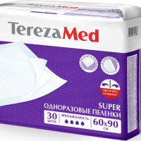 Пеленка медицинская TerezaMed Пеленки одноразовые Super, 60 х 90 см