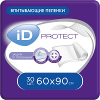 Пеленка впитывающая медицинская iD Protect 1, 60 х 90 см