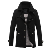 Брендовое Мужское пальто, длинная куртка, мужской Тренч, плащ, плащ, ветровка, верхняя одежда, одежда из хлопчатобумажной ткани