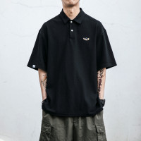 美式重磅日系復古寬鬆polo衫潮T恤夏季cityboy拉夫·勞倫馬球衫翻領半袖男女