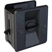 Карманный дверной замок с Натяжной ручкой для быстрой и простой установки, черная карманная дверная фурнитура