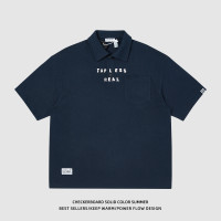 GINAAVV夏季經典字母POLO衫寬鬆休閒經典T恤情侶百搭字母男女短袖