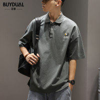 夏季純棉polo衫短袖T恤男寬鬆大尺碼加肥加大拉夫·勞倫馬球上衣翻領男裝T恤