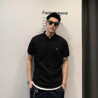 徐太浪灰色polo衫男短袖夏季潮牌翻領T恤衫日系寬鬆男士有領T恤