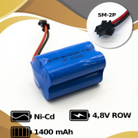 Аккумулятор Ni-Cd AA 4.8v 1400mah форма Row разъем YP