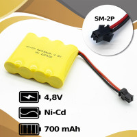 Аккумулятор Ni-Mh 4.8 V 700 mAh для детской машины на пульте